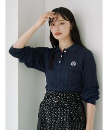 TONAL | エンブレム刺繍ポロニット(ニット/セーター)