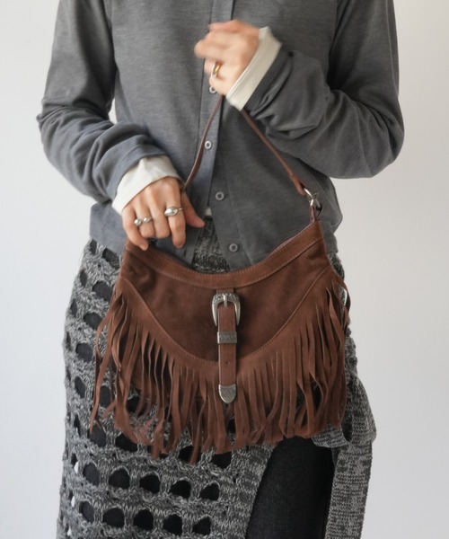 セール】【 Port / ポート 】 ヴィンテージライク スエード フリンジ