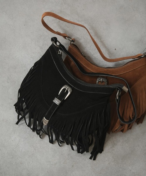 セール】【 Port / ポート 】 ヴィンテージライク スエード フリンジ