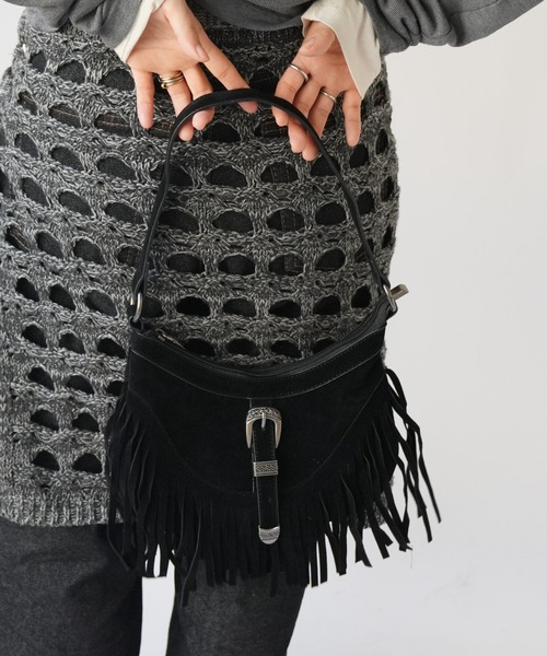 セール】【 Port / ポート 】 ヴィンテージライク スエード フリンジ