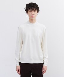 【Sサイズ～】ハイゲージ モックネック ニット プルオーバー