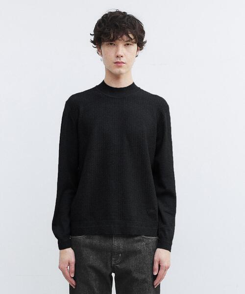 TAKEO KIKUCHI(タケオキクチ)の「ハイゲージ モックネック ニット プルオーバー(ニット/セーター・メンズ・ダークグレー/オフホワイト/ダークブラウン/ブラック・04/03/02/01)」の3枚目の写真