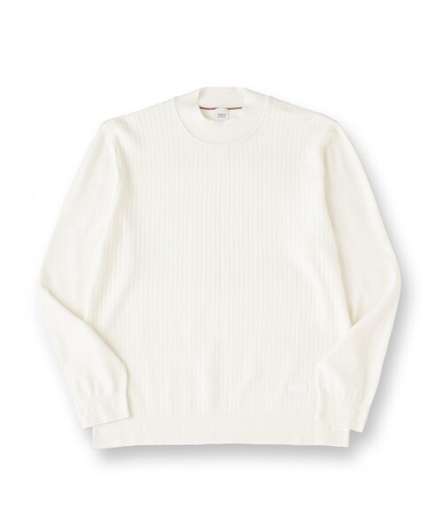 TAKEO KIKUCHI(タケオキクチ)の「ハイゲージ モックネック ニット プルオーバー(ニット/セーター・メンズ・ダークグレー/オフホワイト/ダークブラウン/ブラック・04/03/02/01)」の6枚目の写真