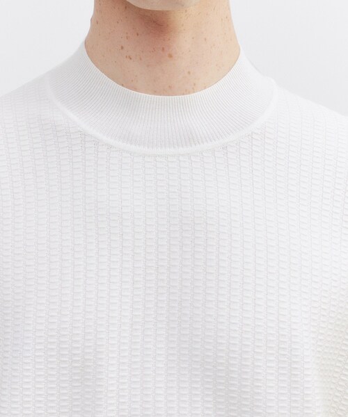 TAKEO KIKUCHI(タケオキクチ)の「ハイゲージ モックネック ニット プルオーバー(ニット/セーター・メンズ・ダークグレー/オフホワイト/ダークブラウン/ブラック・04/03/02/01)」の10枚目の写真