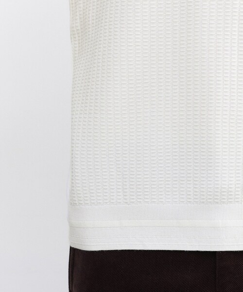 TAKEO KIKUCHI(タケオキクチ)の「ハイゲージ モックネック ニット プルオーバー(ニット/セーター・メンズ・ダークグレー/オフホワイト/ダークブラウン/ブラック・04/03/02/01)」の13枚目の写真