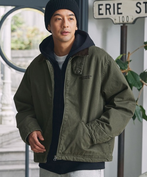 セール】ヴィンテージ加工 襟コーデュロイ ドローコード オーバー