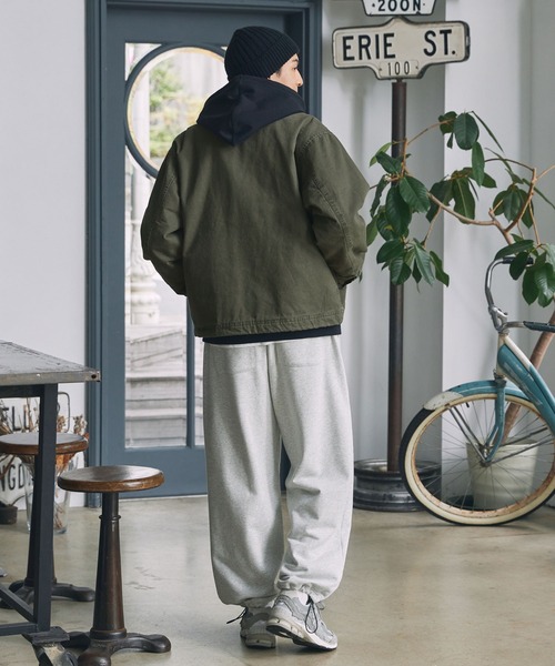 ヴィンテージ加工 襟コーデュロイ ドローコード オーバーサイズ中綿