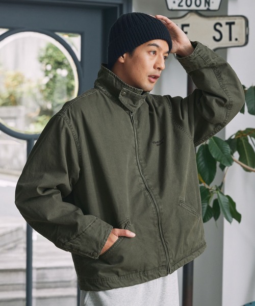 ヴィンテージ加工 襟コーデュロイ ドローコード オーバーサイズ中綿