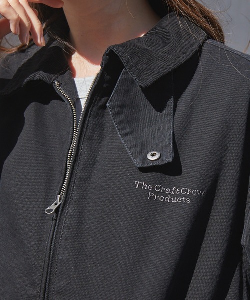 ヴィンテージ加工 襟コーデュロイ ドローコード オーバーサイズ中綿