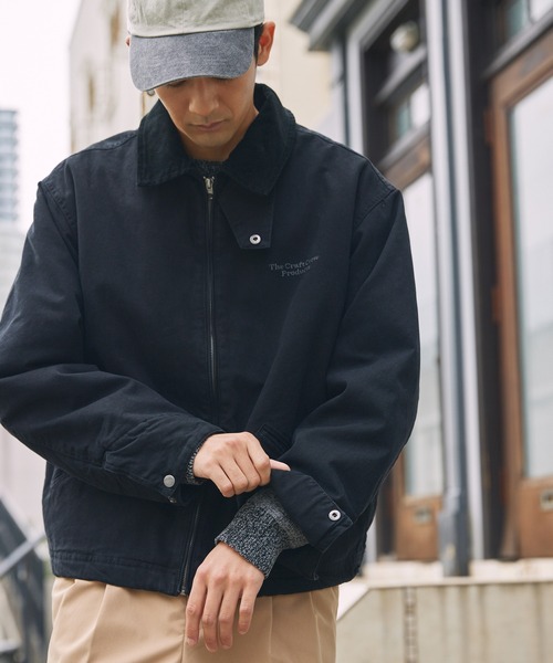 ヴィンテージ加工 襟コーデュロイ ドローコード オーバーサイズ中綿