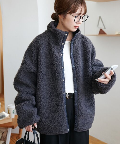 ユニセックス】ボアリバーシブルブルゾン（ブルゾン）｜DISCOAT