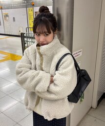 DISCOAT（ディスコート）の「【ユニセックス】ボアリバーシブルブルゾン（ブルゾン・メンズ）」