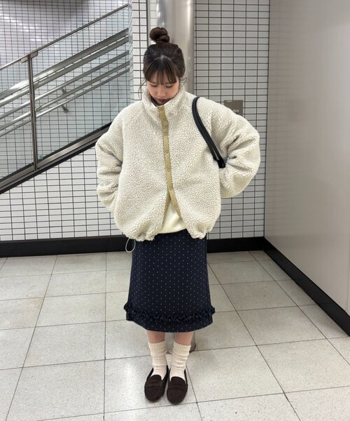 ユニセックス】ボアリバーシブルブルゾン（ブルゾン）｜DISCOAT