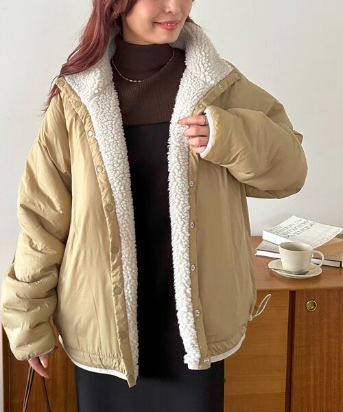 セール】【ユニセックス】ボアリバーシブルブルゾン（ブルゾン