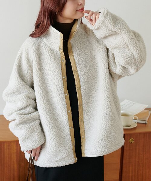 ユニセックス】ボアリバーシブルブルゾン（ブルゾン）｜DISCOAT