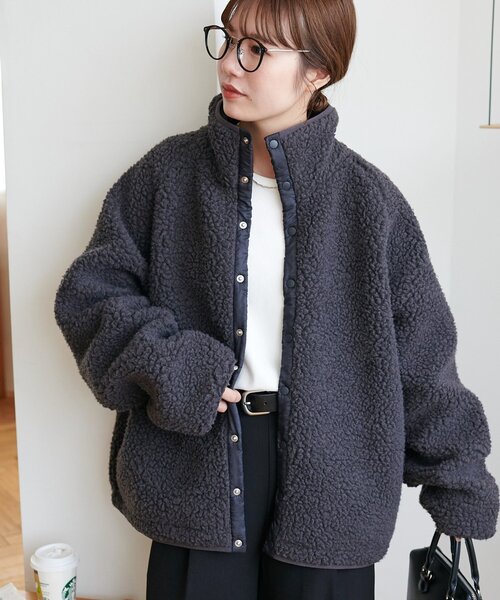 セール】【ユニセックス】ボアリバーシブルブルゾン（ブルゾン