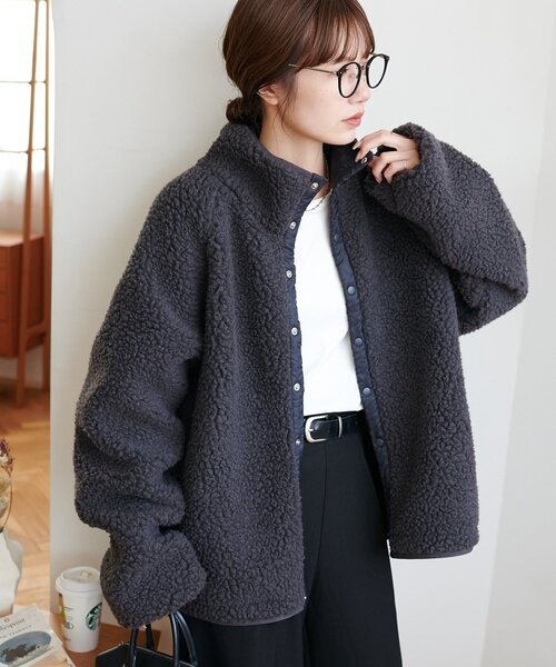 ユニセックス】ボアリバーシブルブルゾン（ブルゾン）｜DISCOAT