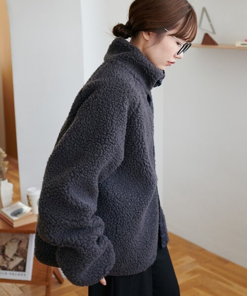 セール】【ユニセックス】ボアリバーシブルブルゾン（ブルゾン