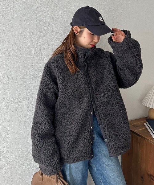 ユニセックス】ボアリバーシブルブルゾン（ブルゾン）｜DISCOAT