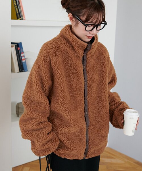 DISCOAT　ボアリバーシブルブルゾン ユニセックス】ボアリバーシブルブルゾン（ブルゾン）｜DISCOAT