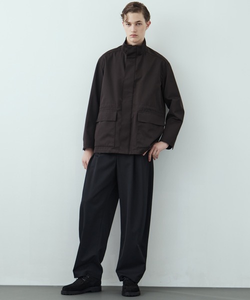 UNITED TOKYO(ユナイテッドトウキョウ)の「WOOL COTTON ギャバ スタンドカラーブルゾン(ブルゾン・メンズ・ダークブラウン/ダークネイビー・1/2)」の15枚目の写真