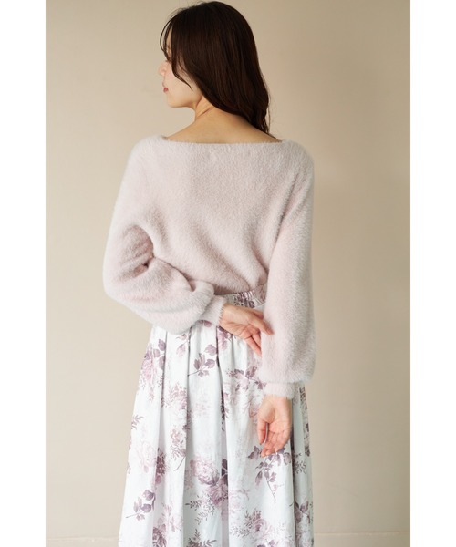 tocco closet(トッコ クローゼット)の「ボリュームスリーブフェザーニットプルオーバー(ニット/セーター・レディース・チャコールグレー/ブルー/ローズ/ラベンダー/イエロー/ピンク・M)」の17枚目の写真