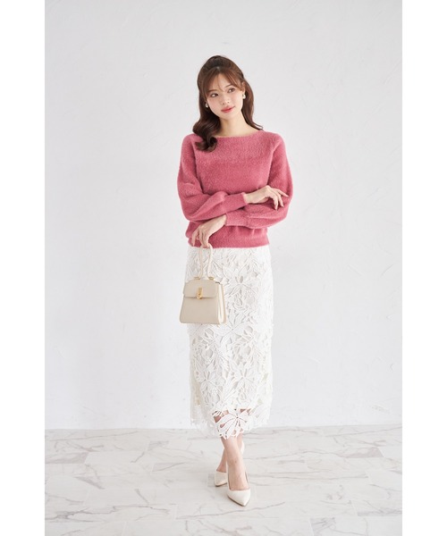 tocco closet(トッコ クローゼット)の「ボリュームスリーブフェザーニットプルオーバー(ニット/セーター・レディース・チャコールグレー/ブルー/ローズ/ラベンダー/イエロー/ピンク・M)」の18枚目の写真
