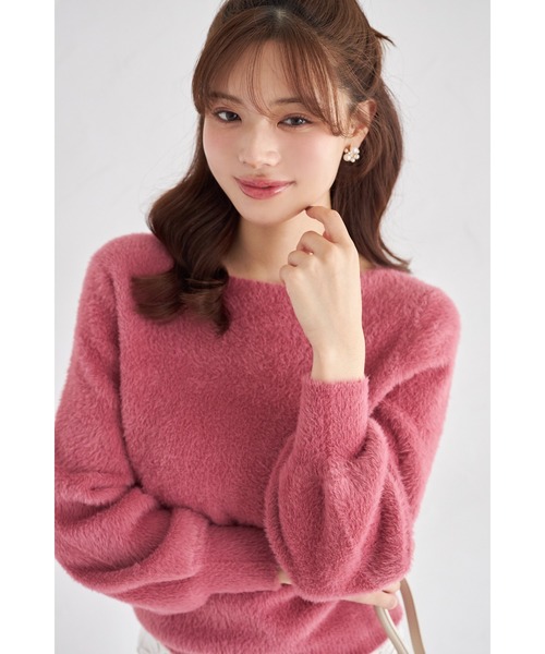 tocco closet(トッコ クローゼット)の「ボリュームスリーブフェザーニットプルオーバー(ニット/セーター・レディース・チャコールグレー/ブルー/ローズ/ラベンダー/イエロー/ピンク・M)」の20枚目の写真