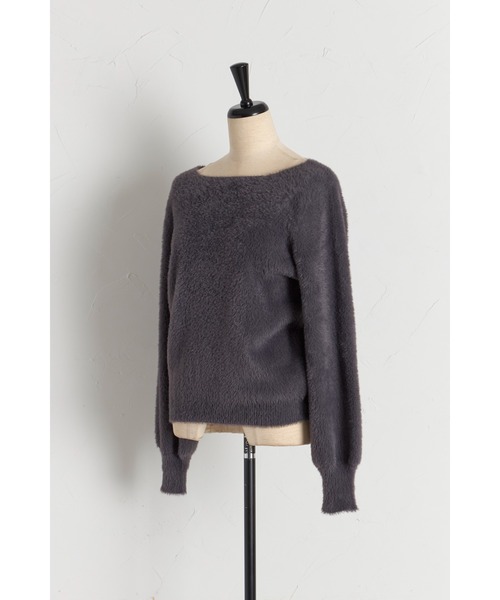 tocco closet(トッコ クローゼット)の「ボリュームスリーブフェザーニットプルオーバー(ニット/セーター・レディース・チャコールグレー/ブルー/ローズ/ラベンダー/イエロー/ピンク・M)」の8枚目の写真