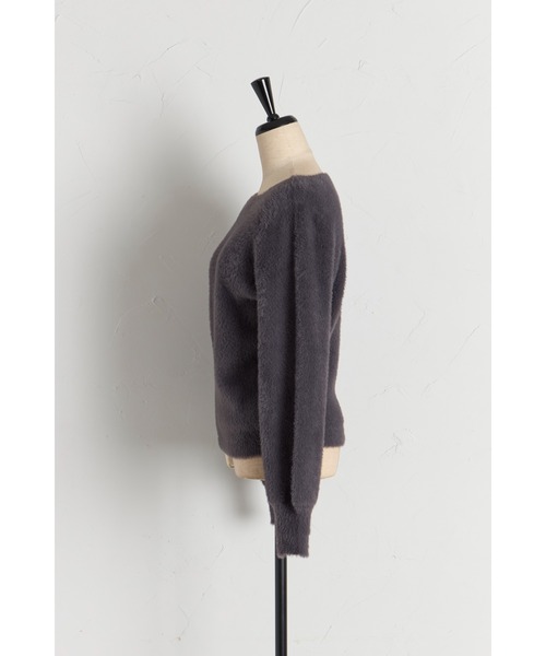 tocco closet(トッコ クローゼット)の「ボリュームスリーブフェザーニットプルオーバー(ニット/セーター・レディース・チャコールグレー/ブルー/ローズ/ラベンダー/イエロー/ピンク・M)」の9枚目の写真