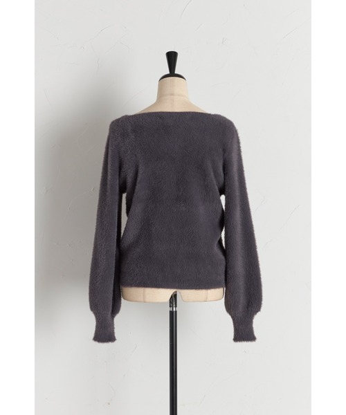tocco closet(トッコ クローゼット)の「ボリュームスリーブフェザーニットプルオーバー(ニット/セーター・レディース・チャコールグレー/ブルー/ローズ/ラベンダー/イエロー/ピンク・M)」の10枚目の写真