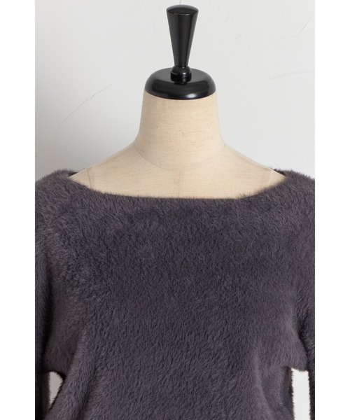 tocco closet(トッコ クローゼット)の「ボリュームスリーブフェザーニットプルオーバー(ニット/セーター・レディース・チャコールグレー/ブルー/ローズ/ラベンダー/イエロー/ピンク・M)」の11枚目の写真