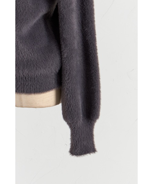 tocco closet(トッコ クローゼット)の「ボリュームスリーブフェザーニットプルオーバー(ニット/セーター・レディース・チャコールグレー/ブルー/ローズ/ラベンダー/イエロー/ピンク・M)」の12枚目の写真