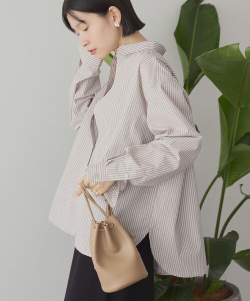 AMERICAN HOLIC（アメリカンホリック）の「イージーケアベーシックシャツ（シャツ/ブラウス・レディース・サックスブルー/オフホワイト/ブルー系その他7/ブラウン系その他4・M/L）」の22枚目の写真