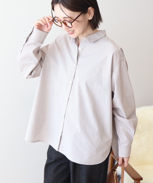 AMERICAN HOLIC（アメリカンホリック）の「イージーケアベーシックシャツ（シャツ/ブラウス・レディース・サックスブルー/オフホワイト/ブルー系その他7/ブラウン系その他4・M/L）」の6枚目の写真