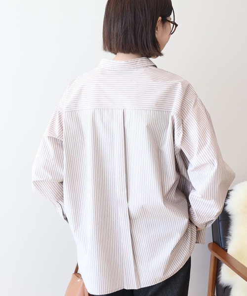 AMERICAN HOLIC（アメリカンホリック）の「イージーケアベーシックシャツ（シャツ/ブラウス・レディース・サックスブルー/オフホワイト/ブルー系その他7/ブラウン系その他4・M/L）」の7枚目の写真