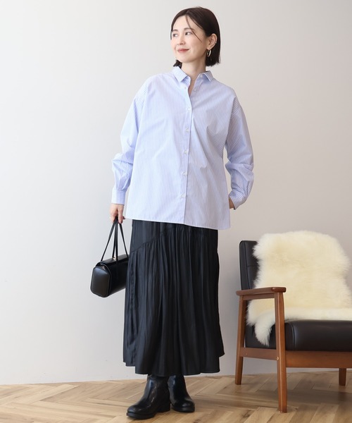 AMERICAN HOLIC（アメリカンホリック）の「イージーケアベーシックシャツ（シャツ/ブラウス・レディース・サックスブルー/オフホワイト/ブルー系その他7/ブラウン系その他4・M/L）」の9枚目の写真