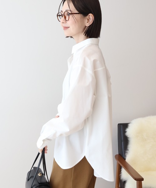 AMERICAN HOLIC（アメリカンホリック）の「イージーケアベーシックシャツ（シャツ/ブラウス・レディース・サックスブルー/オフホワイト/ブルー系その他7/ブラウン系その他4・M/L）」の14枚目の写真