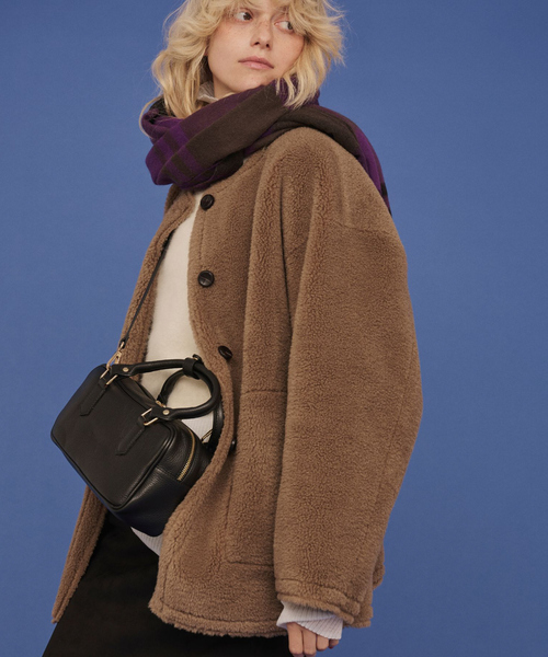 美品✨ RHC ロンハーマン リバーシブル ボアコート ノーカラー XS ロンハーマン ボアコート XS RHC ロンハーマン 新作 ウール