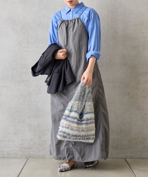 BIRTHDAY BAR（バースデイバー）の「【cache cache カシュカシュ】マルチボーダーファートート（トートバッグ・レディース・ブラック/ブルー/グレー・0）」の15枚目の写真