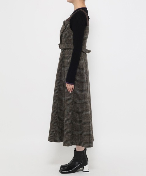 HARE（ハレ）の「ウールライクレイヤージャンスカ(HARE)（ワンピース・レディース・チェック/ブラック・FREE）」の11枚目の写真