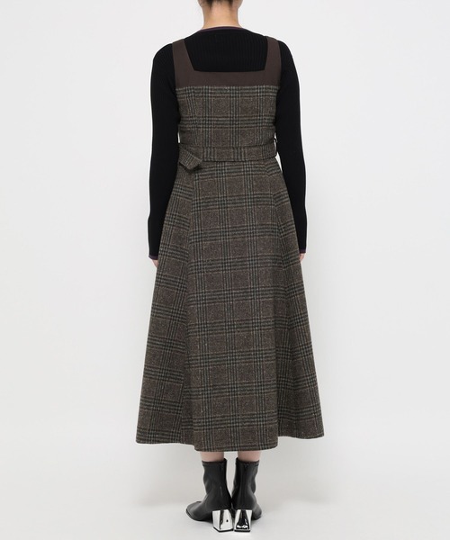 HARE（ハレ）の「ウールライクレイヤージャンスカ(HARE)（ワンピース・レディース・チェック/ブラック・FREE）」の12枚目の写真