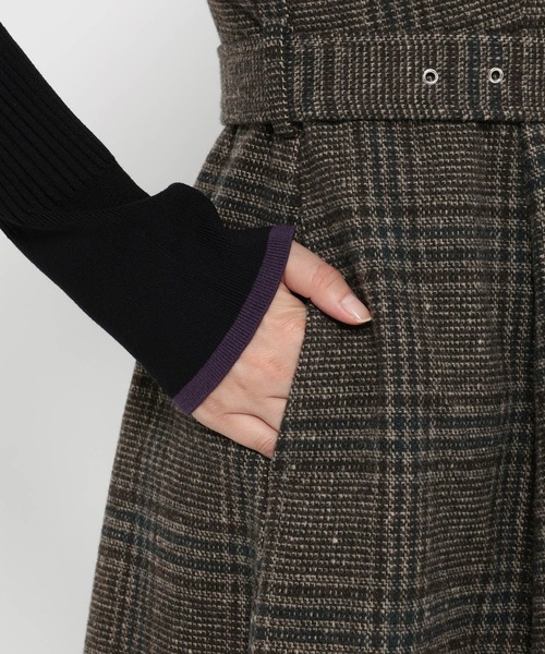 HARE（ハレ）の「ウールライクレイヤージャンスカ(HARE)（ワンピース・レディース・チェック/ブラック・FREE）」の15枚目の写真