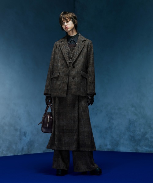 HARE（ハレ）の「ウールライクレイヤージャンスカ(HARE)（ワンピース・レディース・チェック/ブラック・FREE）」の22枚目の写真