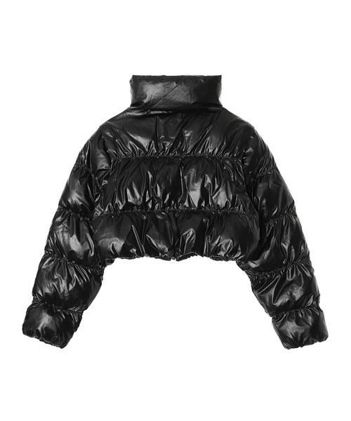 adidas（アディダス）の「adidas ORI ESS GLOSSY PUFF JX2988（ダウンジャケット/コート・レディース・ブラック・LARGE/MEDIUM）」の3枚目の写真