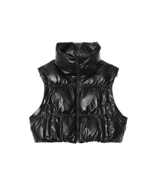 adidas（アディダス）の「adidas ORI ESS GLOSSY PUFF JX2988（ダウンジャケット/コート・レディース・ブラック・LARGE/MEDIUM）」の4枚目の写真