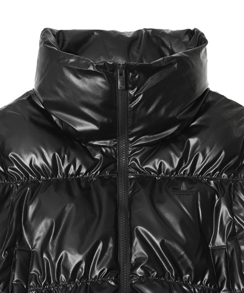 adidas（アディダス）の「adidas ORI ESS GLOSSY PUFF JX2988（ダウンジャケット/コート・レディース・ブラック・LARGE/MEDIUM）」の5枚目の写真