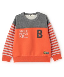 KP BOY | 袖ボーダー配色 トレーナー(スウェット)