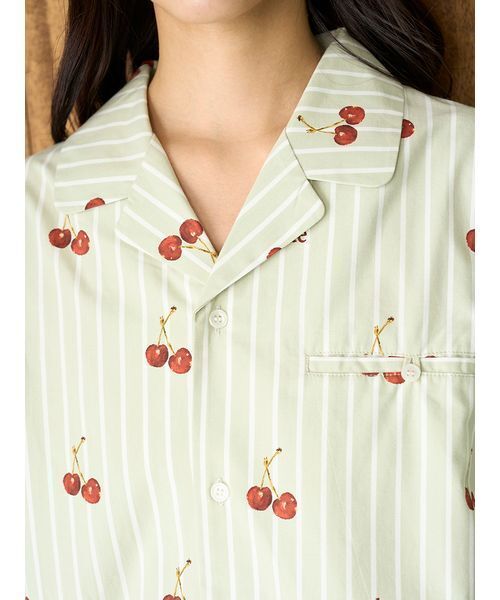 ジェラートピケ gelato pique UNISEX チェリー柄シャツ puft255211