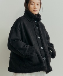 Libra Cue（リブラ キュー）の「フェイクムートンリバーシブルボアジャケット（ムートンコート）」